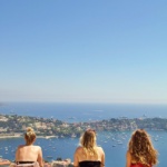 women, coast, outlook, view, sea, girls, friends, nature, girlfriends, old town, back view, summer, nice, france, building, mediterranean, city, south france, historical, romantic, distant view